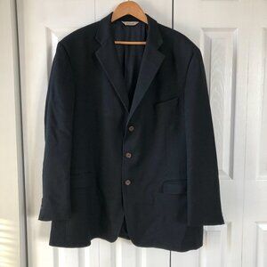 Pronto Uomo Black 100% Wool Blazer Sport Coat Jacket